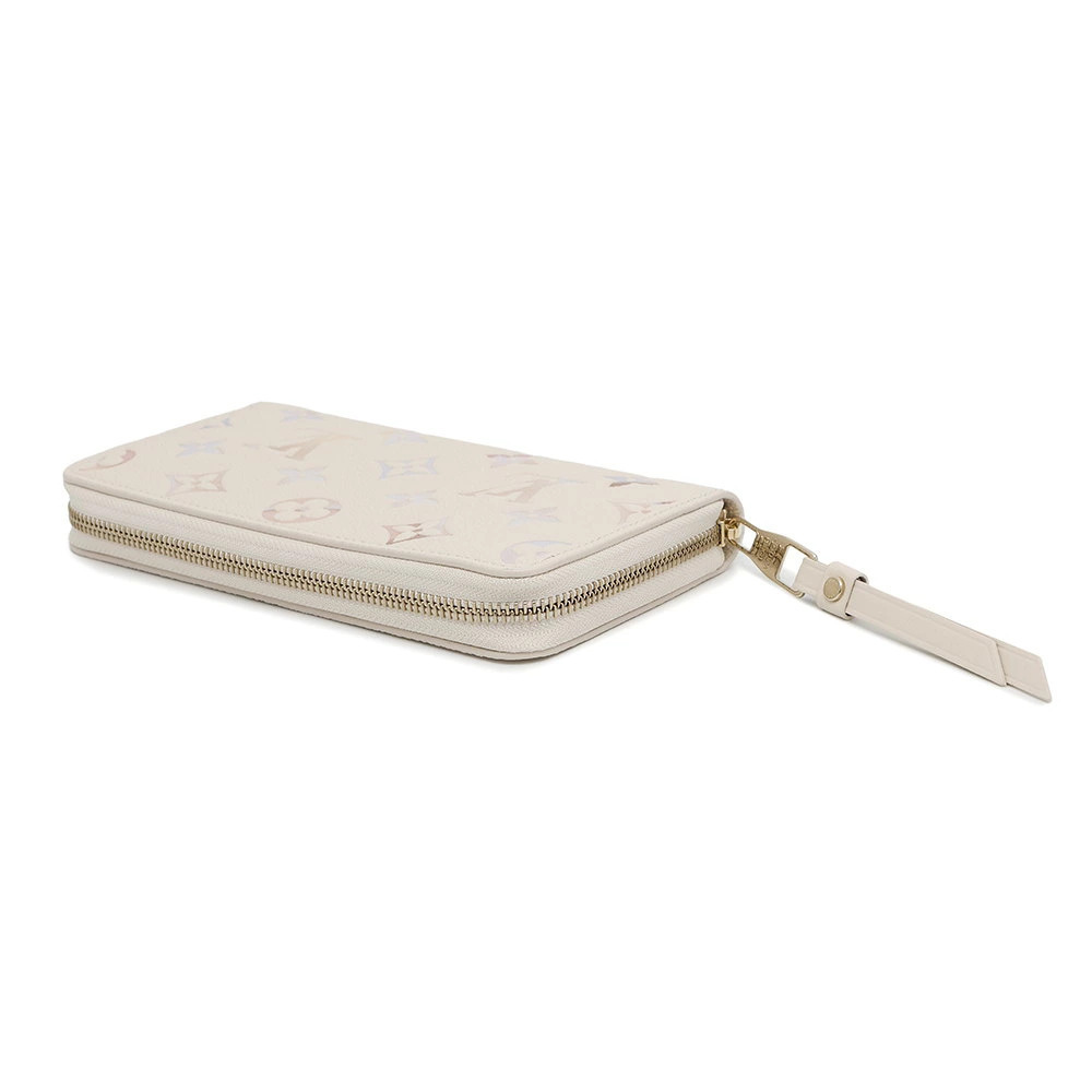 Louis Vuitton Beige Wallet Zippy Monogram Empreinte Dream Tan